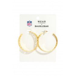 JAG Cutout Hoop Earrings GLD