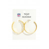 JAG Cutout Hoop Earrings GLD